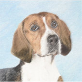 English Foxhound Painting - Niedliche Original Dog Aufkleber (Vorderseite)