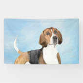 English Foxhound Painting - Niedliche Original Dog Banner (Horizontal)