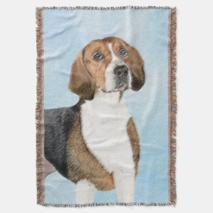 English Foxhound Painting - Niedliche Original Dog Decke