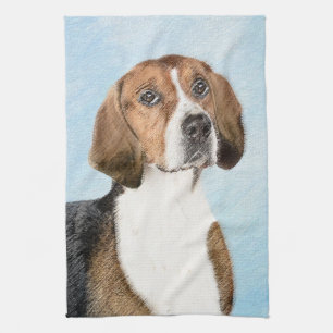 English Foxhound Painting - Niedliche Original Dog Geschirrtuch