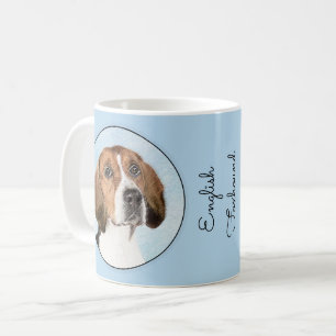 English Foxhound Painting - Niedliche Original Dog Kaffeetasse