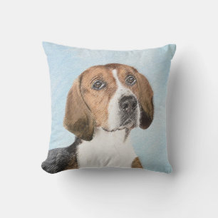 English Foxhound Painting - Niedliche Original Dog Kissen