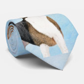 English Foxhound Painting - Niedliche Original Dog Krawatte (Gerollt)
