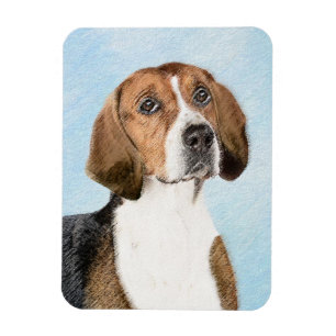 English Foxhound Painting - Niedliche Original Dog Magnet