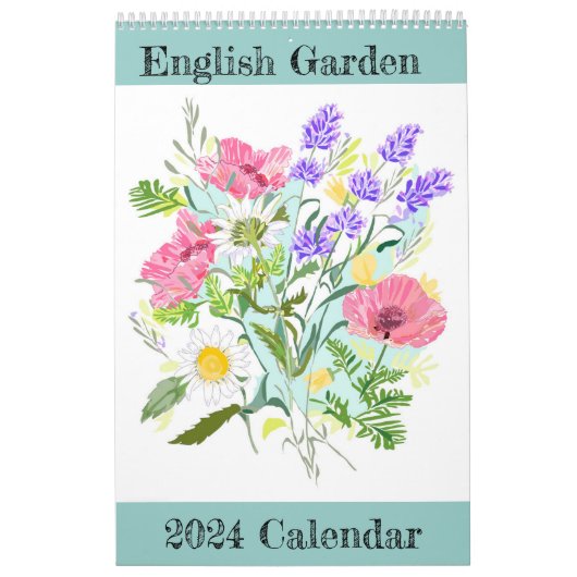 English Garden 2024 Calendar Kalender (Titelbild)