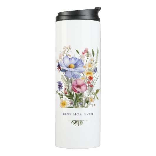 English Garden Blume Bouquet Best Mama Ever Thermosbecher (Nach links gedreht)