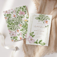 English Garden Floral Brautparty Einladung