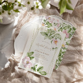 English Garden Floral Brautparty Einladung