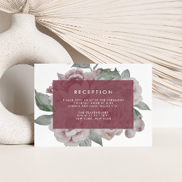 English Garden Floral Empfang Card | Marsala Einladung