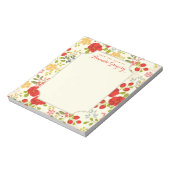 English Garden Floral Personalisiert Desk Notepad Notizblock (Rotiert)