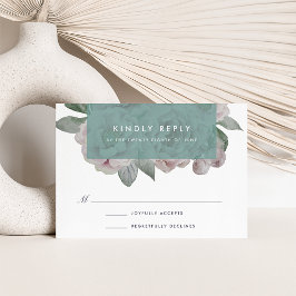 English Garden Floral RSVP Card | Jade