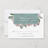 English Garden Floral RSVP Card | Jade (Vorderseite)