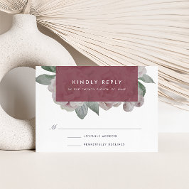 English Garden Floral RSVP Card | Marsala