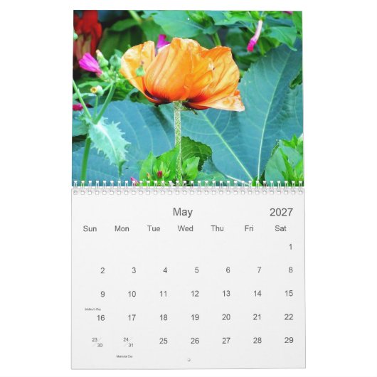 English Garden Florals 2024 Kalender (Mai 2027)