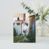 English Garden Hollyhocks und Blume Postkarte (Stehend Vorderseite)