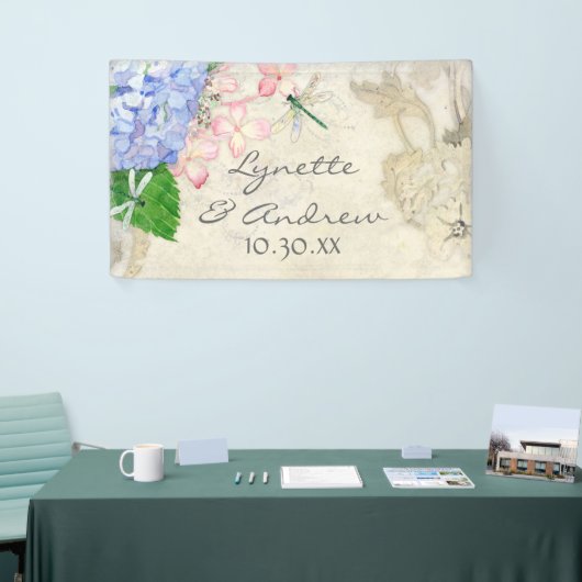 English Garden Hydrangea w Dragonfis Banner (Messeveranstaltung)
