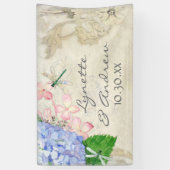 English Garden Hydrangea w Dragonfis Banner (Vertikal)