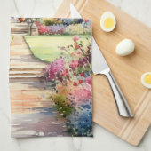 English Garden Landscape Geschirrtuch (Viertel Falte)