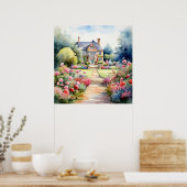 English Garden Landscape Poster (Küche)