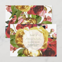 English Garden Party Wedding Card