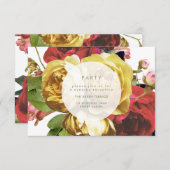English Garden Party Wedding Card Einladung (Vorne/Hinten)