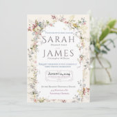 English Garden Party Wedding Einladung (Stehend Vorderseite)