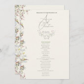 English Garden Party Wedding Program Programm (Vorne/Hinten)