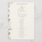 English Garden Party Wedding Program Programm (Vorderseite)