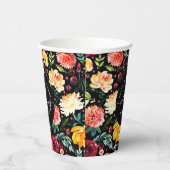 English Garden Summer Blume Custom Wedding Text Pappbecher (Rechts)