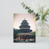 English Garden tower, Munchen Postkarte (Stehend Vorderseite)