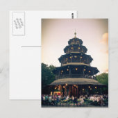 English Garden tower, Munchen Postkarte (Vorne/Hinten)