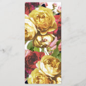 English Garden Vintag Rose Hochzeitsprogramm Programm (Rückseite)