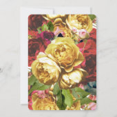 English Garden Vintage Rose Hochzeit Einladung (Rückseite)