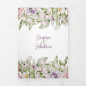 English Garden Wedding & Menu Einladung Tri-Fold (Cover)