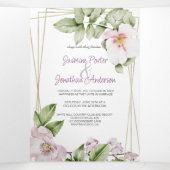 English Garden Wedding & Menu Einladung Tri-Fold (Innenseite Mitte)