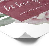 English Garden Wedding Sparkler Sendoff Sign Poster (Ecke)