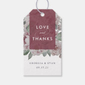 English Garden Wedding Vielen Dank Geschenkanhänger (Vorderseite)