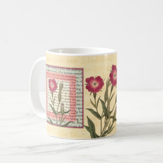 English Gardener Hütte Botanical Collage Kaffeetasse (Vorderseite Links)