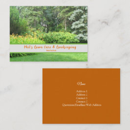 English Gardens Landscaping Business Card Visitenkarte
