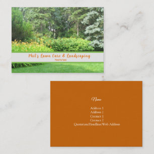English Gardens Landscaping Business Card Visitenkarte