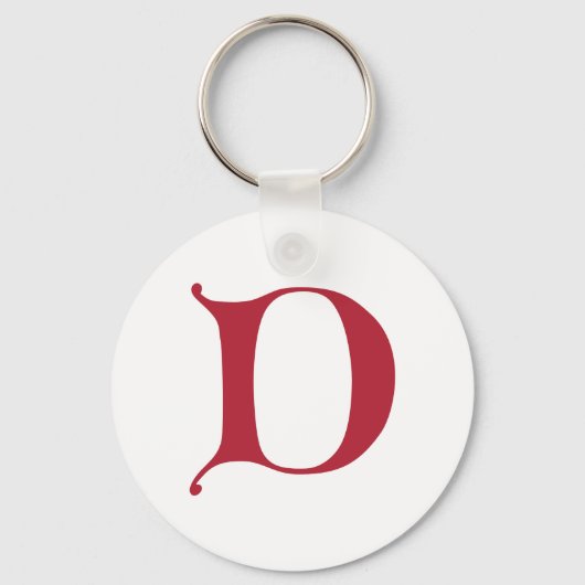 English Gothic Monogram Letter D Schlüsselanhänger (Vorderseite)