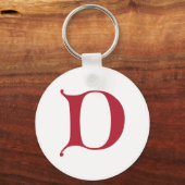 English Gothic Monogram Letter D Schlüsselanhänger (Vorderseite)