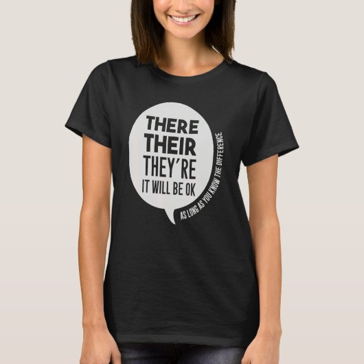 English Grammar Elementary School Teacher Their Th T-Shirt (Vorderseite)