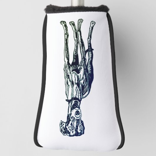 English Greyhound Breed Golf Headcover (Rotieren 90)