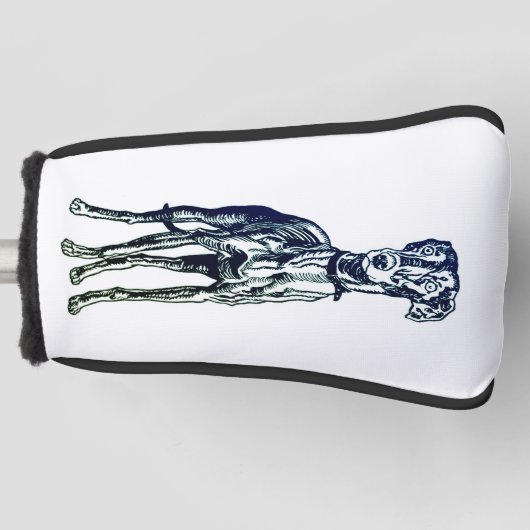 English Greyhound Breed Golf Headcover (Vorderseite)