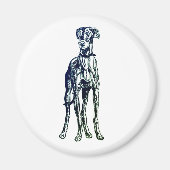 English Greyhound Breed Magnet (Vorne)