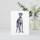 English Greyhound Breed Postkarte (Stehend Vorderseite)