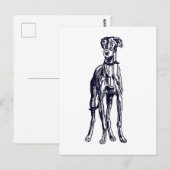 English Greyhound Breed Postkarte (Vorne/Hinten)