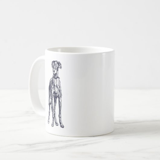 English Greyhound Breit Coffee Tasse (Vorderseite Links)
