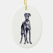 English Greyhound Keramik Ornament (Hinten)